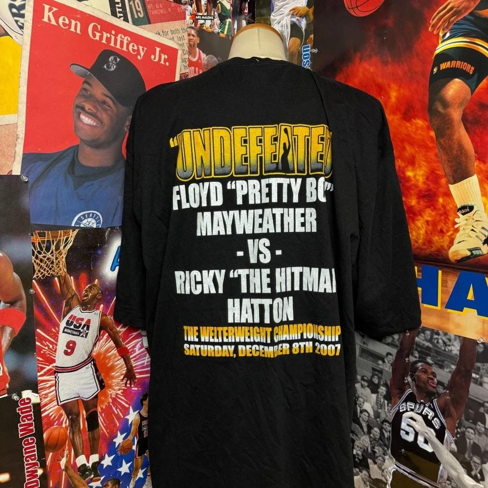 Floyd Mayweather vs Ricky Hatton Boxing T Shirt Undefeated Welterweight Sz 3XL